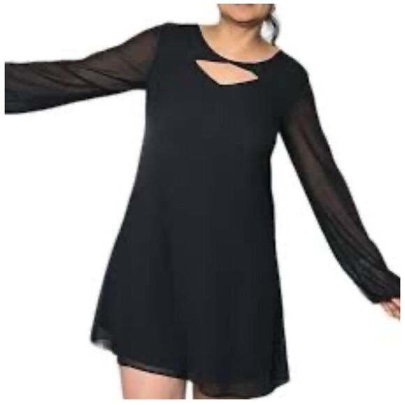 NWT BCBG Generation Flowy Black Mini Dress S - Picture 1 of 10